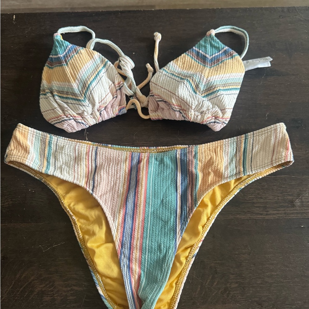 O'Neill Multicolor Striped Bikini Set